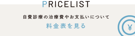 自費診療の治療費やお支払いについて 料金表を見る